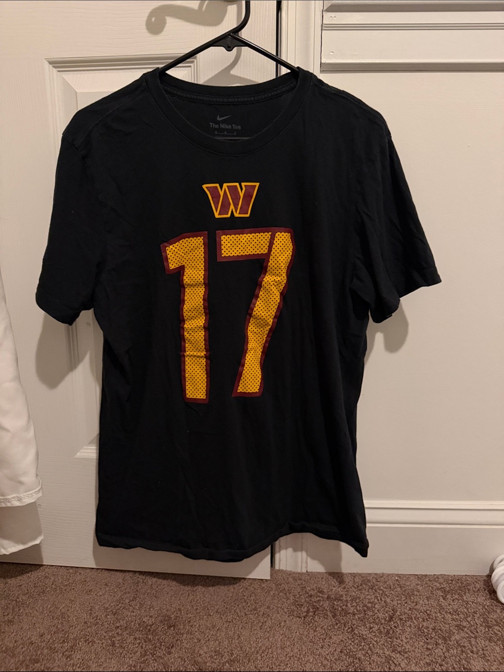 Nike Black Terry Mclaurin Short Sleeve Tee with Yellow and Red '17' Graphic